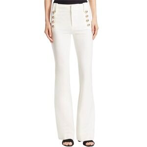 Derek Lam 10 Crosby Robertson White Sailor Flare Pants Trousers Size 6